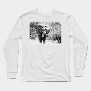 Elephant (Monochrome) Long Sleeve T-Shirt